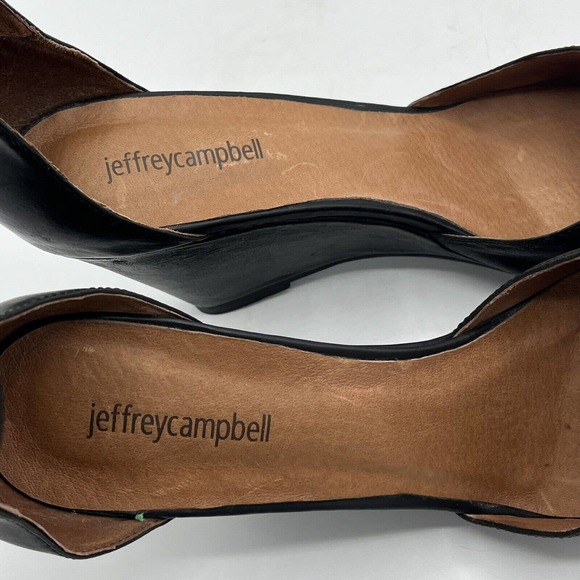 Jeffrey Campbell Tatum Wedge Heel Leather Ankle Strap Shoe - Picture 3 of 12